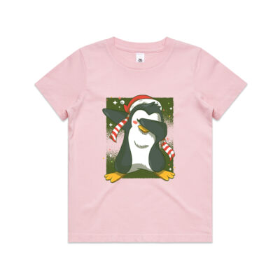 Dabbing Christmas penguin - Kids Youth T shirt Thumbnail